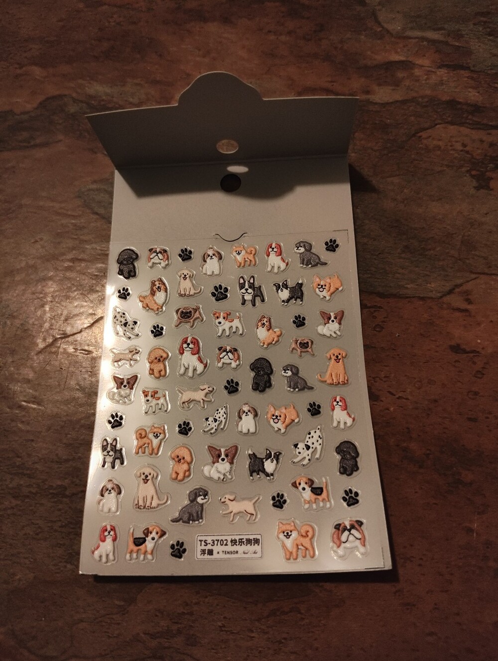 Cute Dog Nail Stickers - Multicolor Puppy Designs